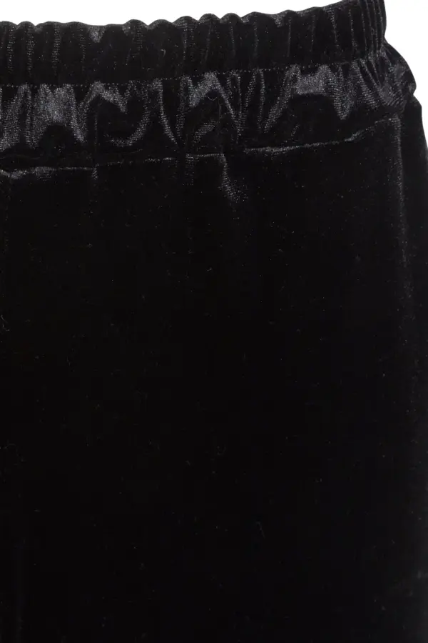 Wide Leg Velvet Trousers - Image 4
