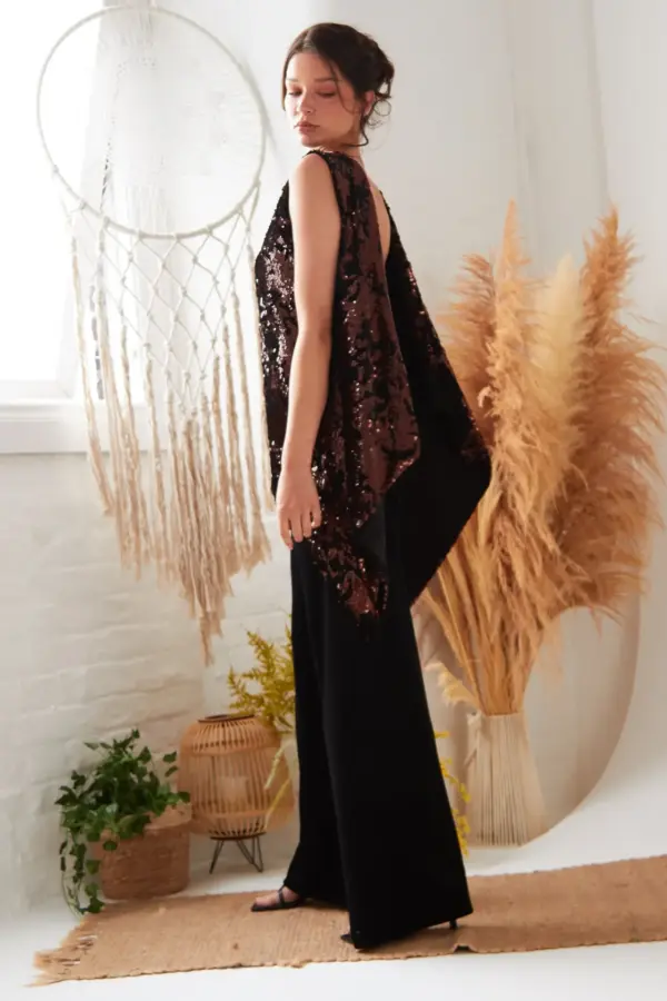 Wide Leg Velvet Trousers - Image 10