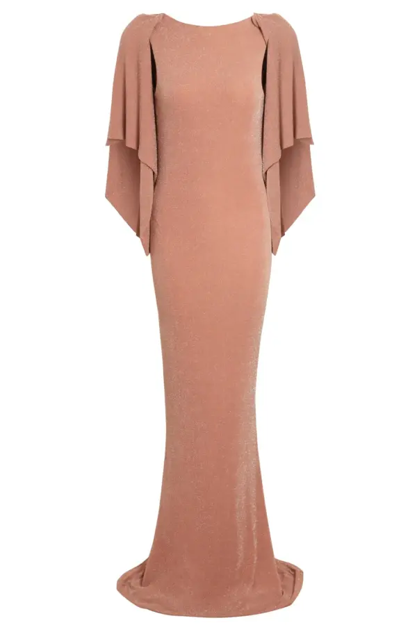 Black Cowl Back Gown - Image 5