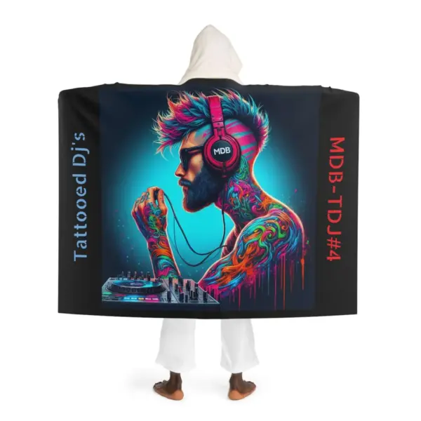 MDBTDJ#4 Hooded Sherpa Fleece Blanket Tattooed Dj's Limited Edition - Image 2