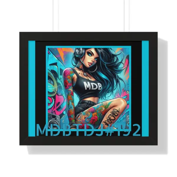 MDBTDJ#192 20x16 Tattooed Dj's LE Framed Horizontal Poster Wall Decor
