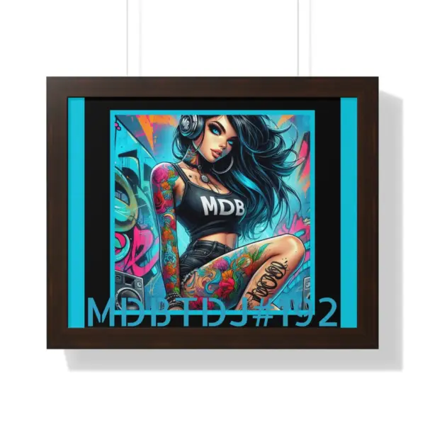 MDBTDJ#192 20x16 Tattooed Dj's LE Framed Horizontal Poster Wall Decor - Image 2