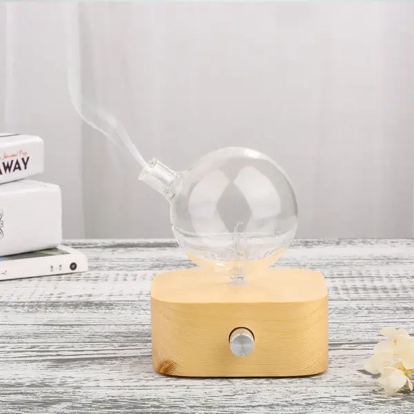 Geo Series "Square" Nebuliser | Waterless Aroma Diffuser | Solid Wood Pure Essential Oil Diffusing