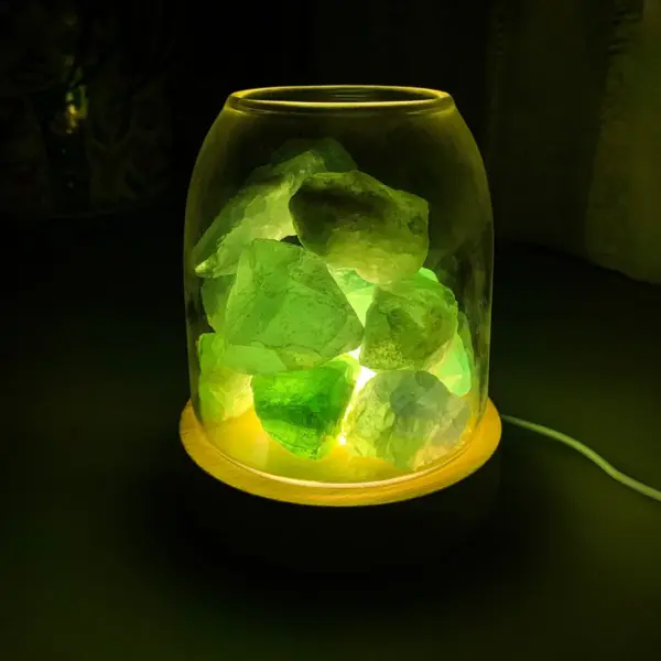 AURORA 2 Crystal Light Essential Oil Diffusing Natural Quartz 500g Options Amethyst / Green Calcite - Image 2