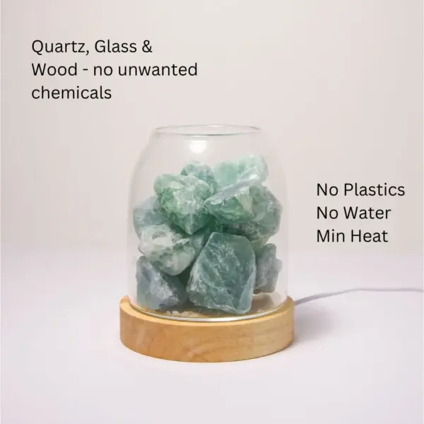AURORA 2 Crystal Light Essential Oil Diffusing Natural Quartz 500g Options Amethyst / Green Calcite - Image 5