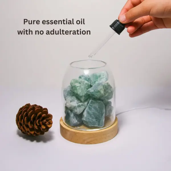 AURORA 2 Crystal Light Essential Oil Diffusing Natural Quartz 500g Options Amethyst / Green Calcite - Image 7