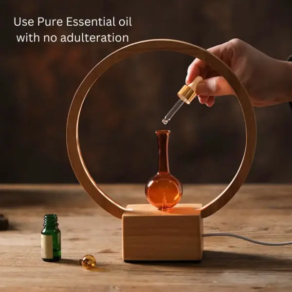 LUNA Eco-Friendly Nebuliser | Ringlight Waterless Aroma Diffuser | No Plastics Pure Essential Oil Diffusing - Image 3