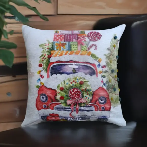 Christmas Embroidered Throw Pillow 20" x 20" - Image 5