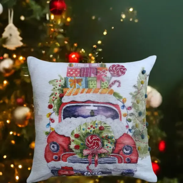 Christmas Embroidered Throw Pillow 20" x 20" - Image 3