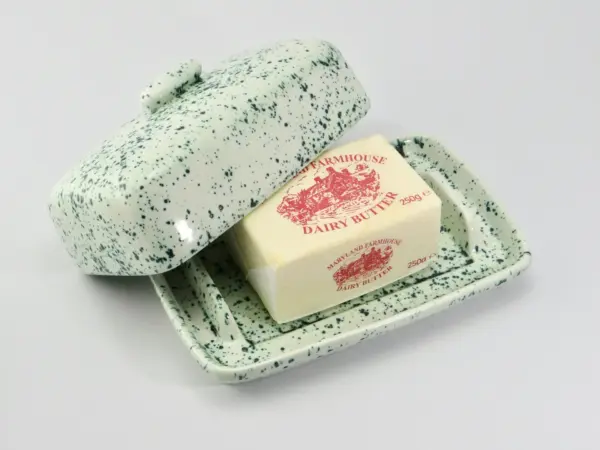 Butter Dish, Speckled Green Glaze - Image 5