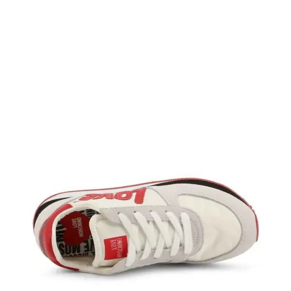 White Red Suede Sneakers - Image 3