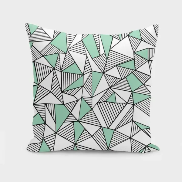 Ab Lines With Mint Blocks Cushion/Pillow