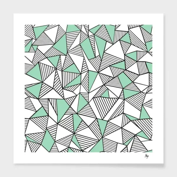 Ab Lines With Mint Blocks Cushion/Pillow - Image 2