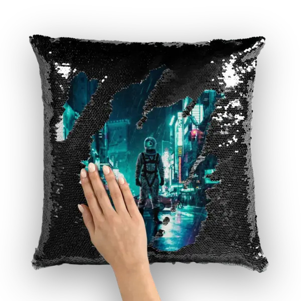 Another Rainy Night Sequin Cushion Cover - Image 2