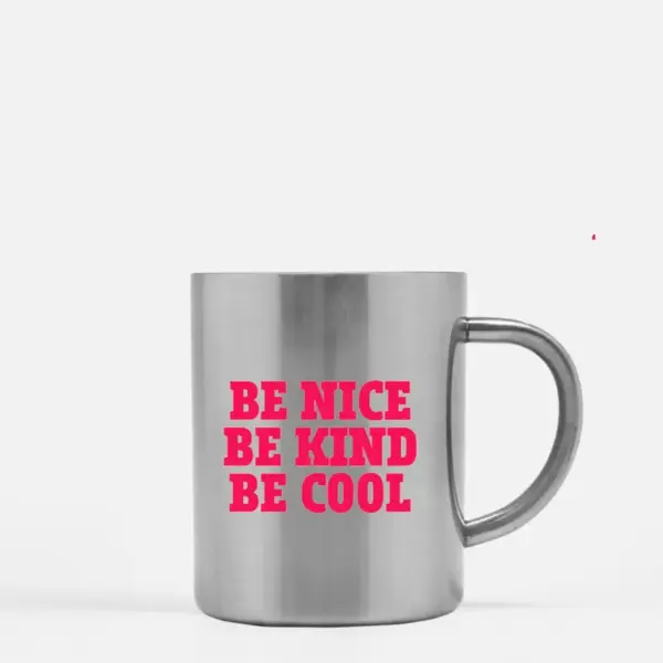 Be Nice Be Kind Be Cool Gold & Silver Mug - Image 2