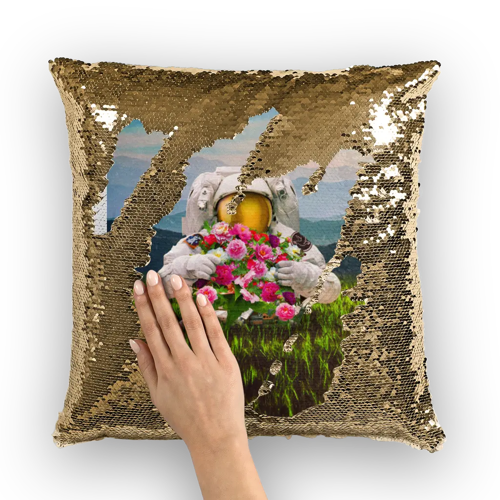 Escape the Universe Sequin Cushion Cover