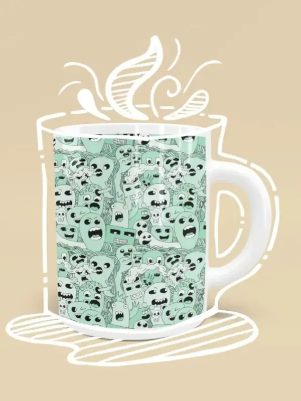 Ghost Pattern Mug