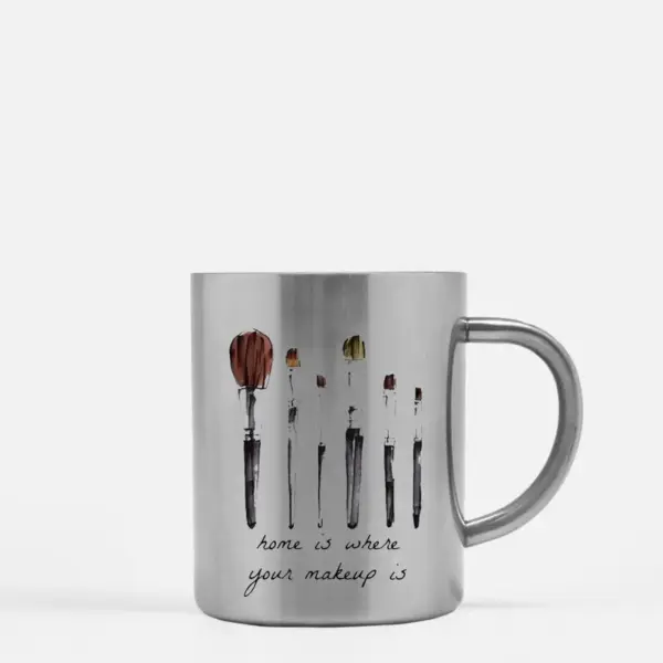 Home Is Where Your Makeup Is Gold & Silver Mug - Image 2