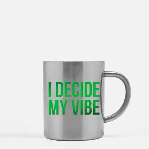 I Decide My Vibe Gold & Silver Mug - Image 2