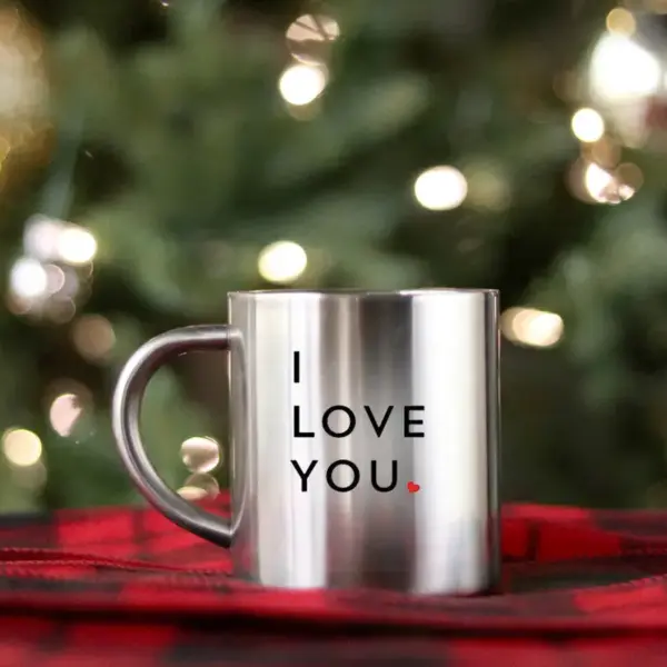 I Love You Gold & Silver Mug - Image 2