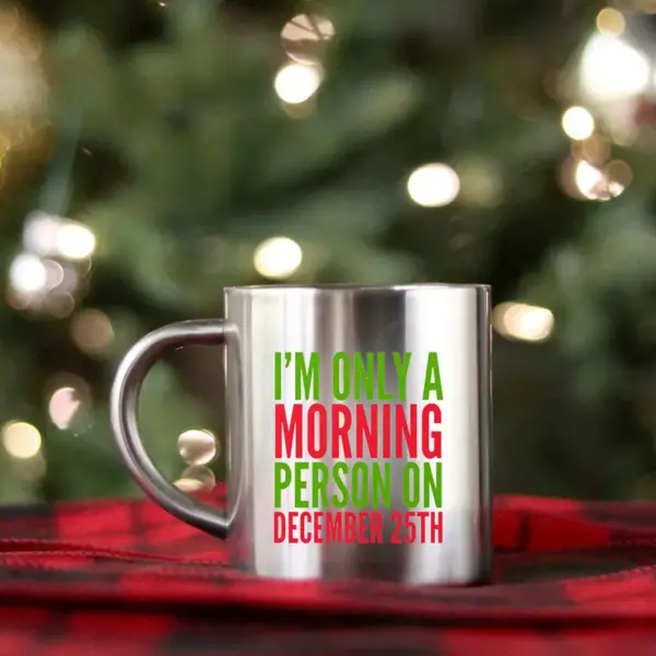 Im Only A Morning Person On December Gold & Silver Mug - Image 2