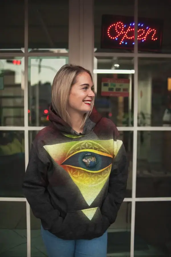 illuminate eye Female Sublimation Hoodie