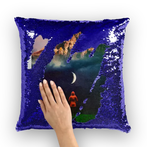 Moon on Earth Sequin Cushion Cover - Image 5