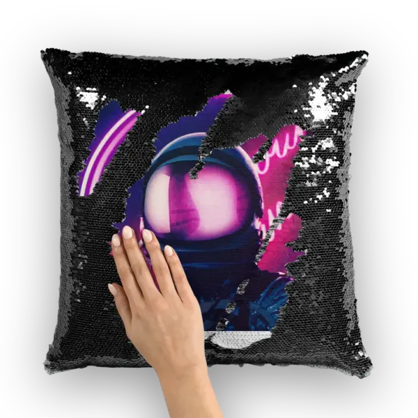 Night Just begin Sequin Cushion Cover - Image 2