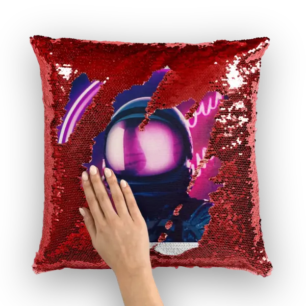Night Just begin Sequin Cushion Cover - Image 3