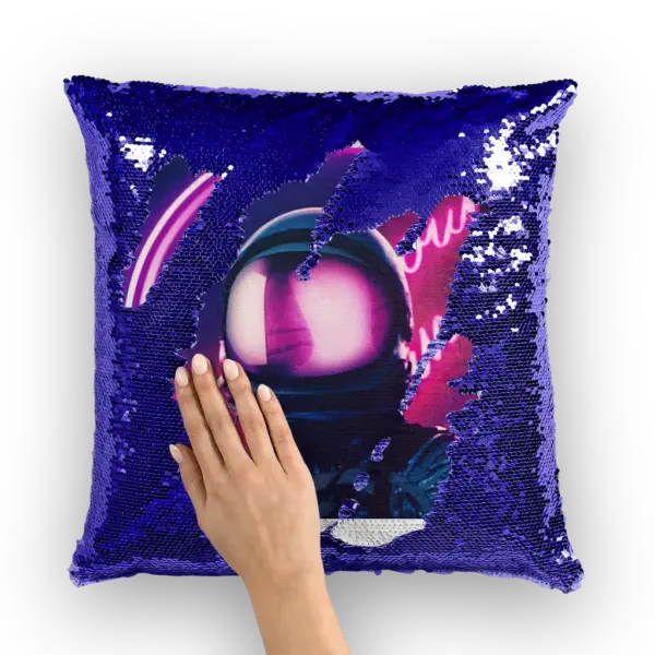 Night Just begin Sequin Cushion Cover - Image 5