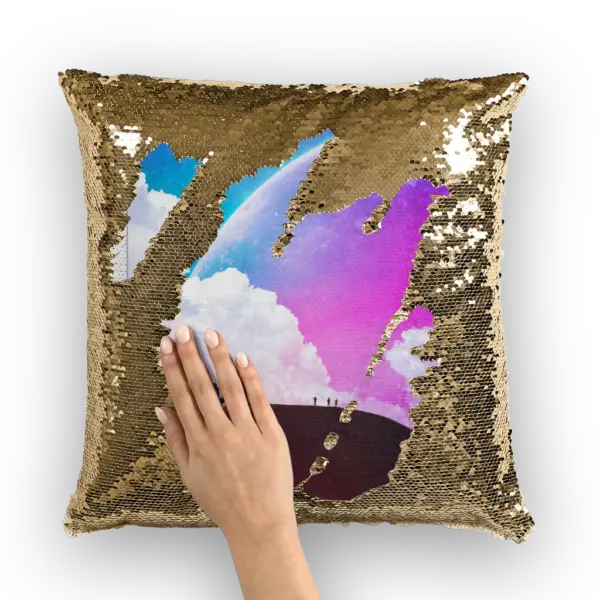 Not Quite There Yet Sequin Cushion Cover