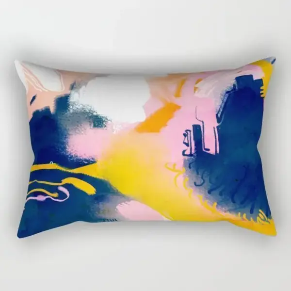 Paint Abstract Art Rectangle Pillow