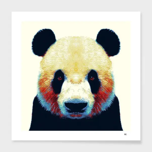 Panda - Colorful Animals Cushion/Pillow - Image 2