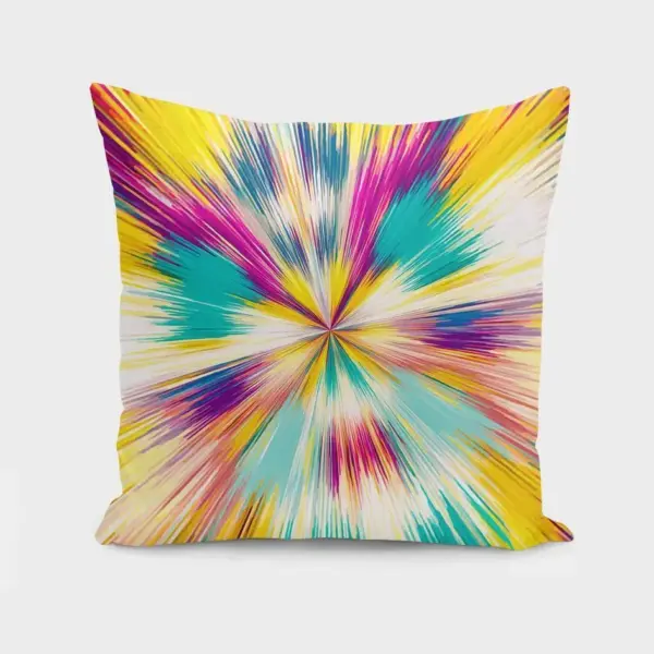 pink yellow blue purple line pattern abstract background Cushion/Pillow