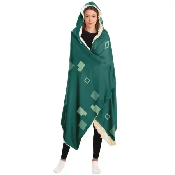 Simple Geometric Pattern Hooded Blanket - Image 3