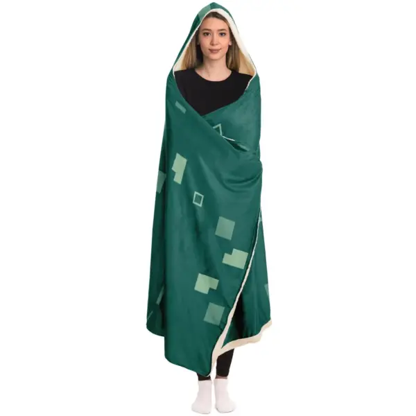 Simple Geometric Pattern Hooded Blanket - Image 4