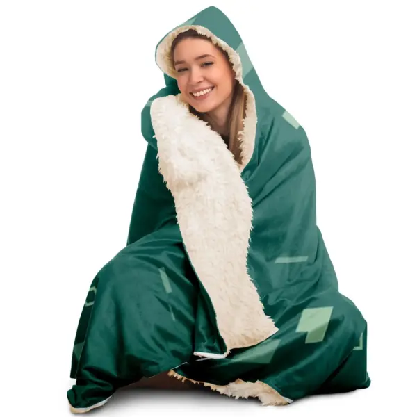 Simple Geometric Pattern Hooded Blanket - Image 6