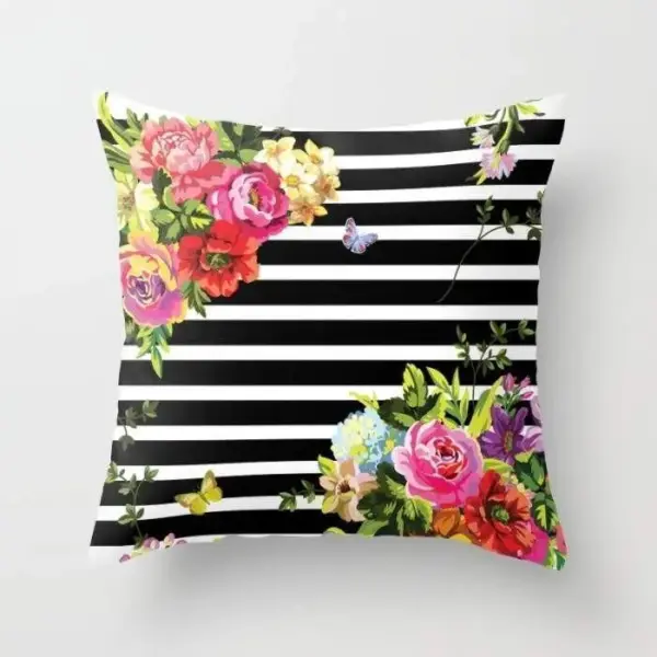 Stripes Floral Cushion/Pillow