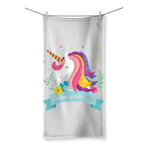 Unicorns Are Real Sublimation All Over Towel