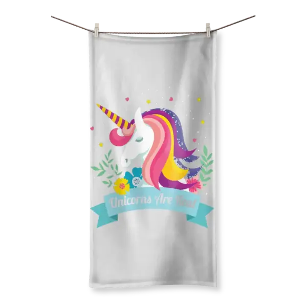 Unicorns Are Real Sublimation All Over Towel - Image 3