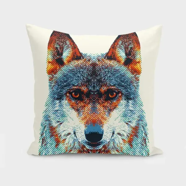Wolf - Colorful Animals Cushion/Pillow