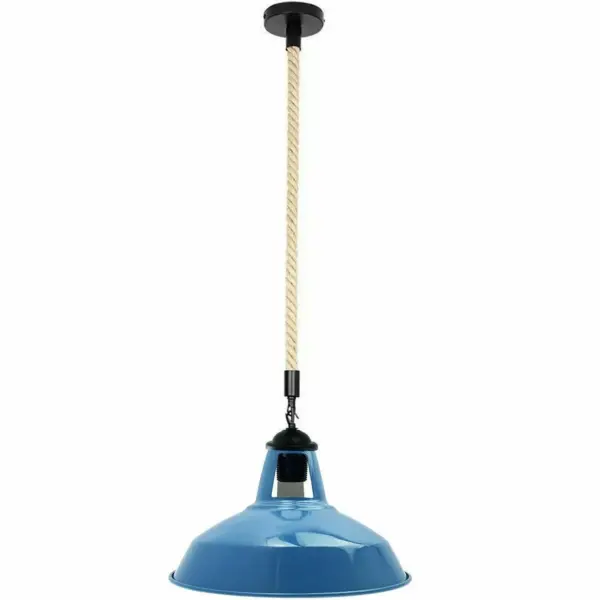 12" Industrial Barn Pendant Lights Hanging Rope Fixtures E26~1149 - Image 5