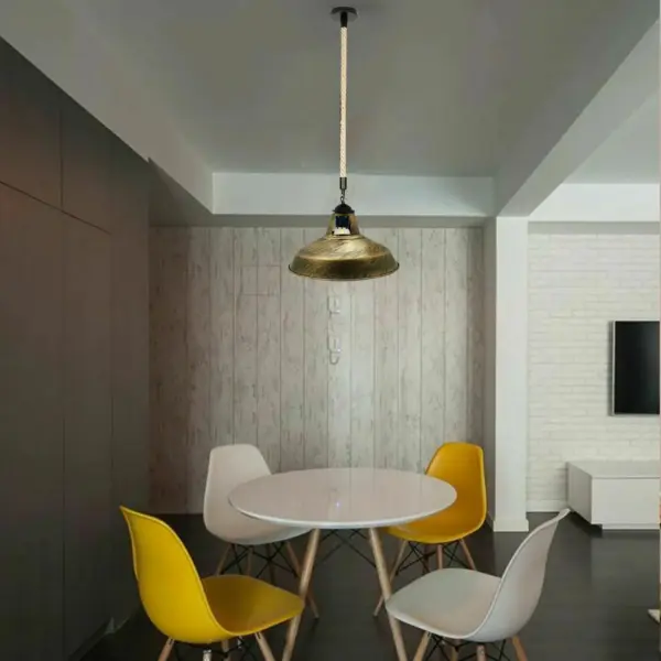 12" Industrial Barn Pendant Lights Hanging Rope Fixtures E26~1149 - Image 8