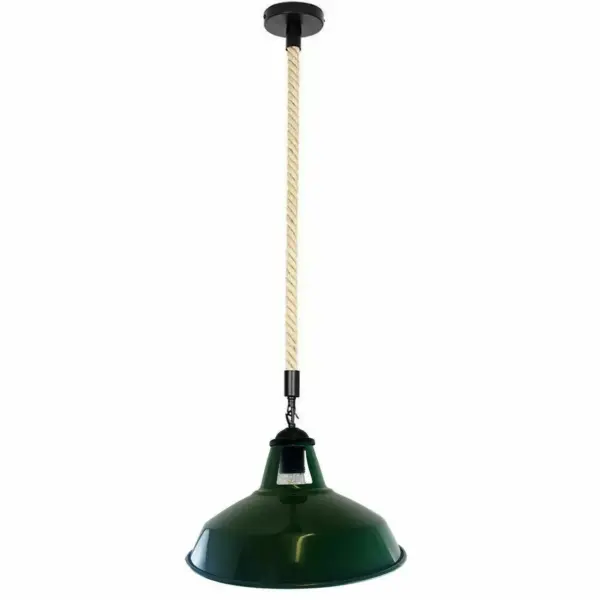 12" Industrial Barn Pendant Lights Hanging Rope Fixtures E26~1149 - Image 14