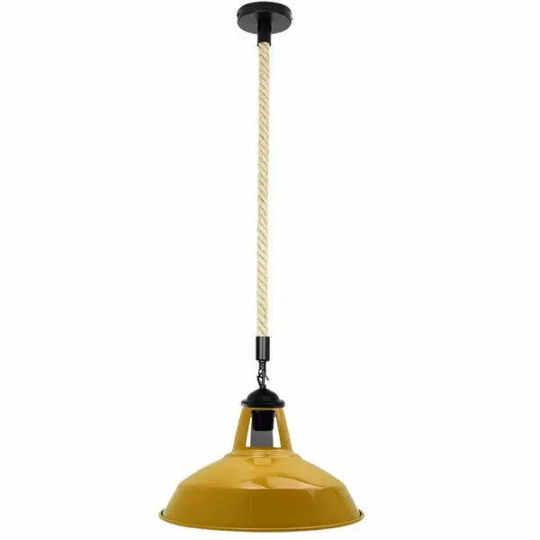 12" Industrial Barn Pendant Lights Hanging Rope Fixtures E26~1149 - Image 18