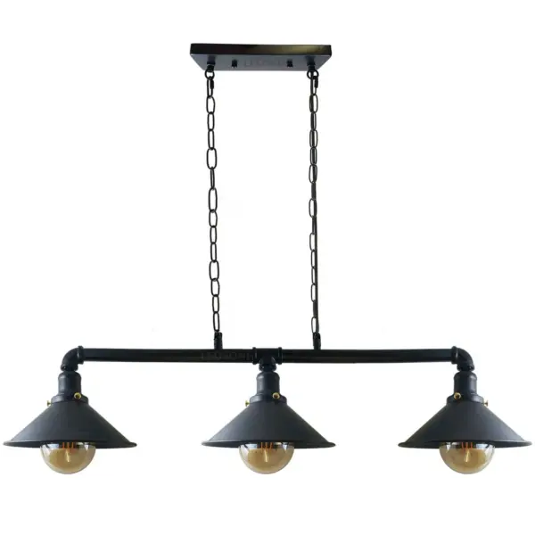 Industrial 3 Way Pendant Pipe Light Farmhouse Pipe Lighting Hanging Light Fixtures~1159 - Image 6