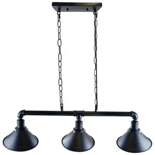 Industrial 3 Way Pendant Pipe Light Farmhouse Pipe Lighting Hanging Light Fixtures~1159 - Image 10