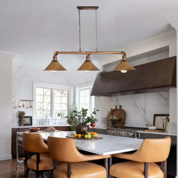 Industrial 3 Way Pendant Pipe Light Farmhouse Pipe Lighting Hanging Light Fixtures~1159 - Image 3