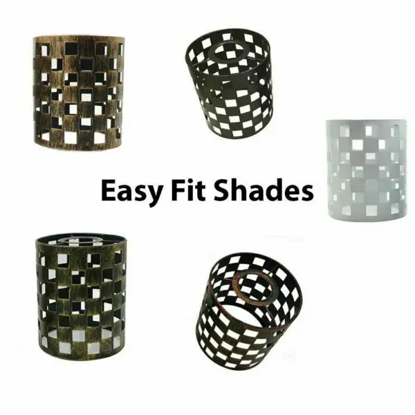 Modern Barrel Cage Square Pattern Lamp Shade ~1148