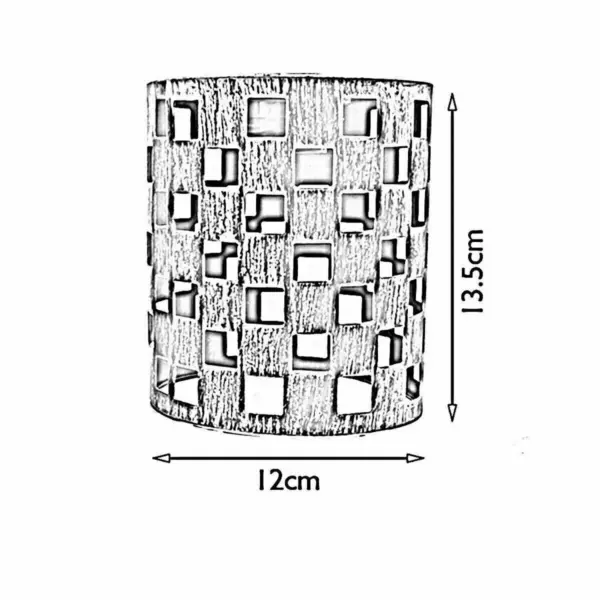 Modern Barrel Cage Square Pattern Lamp Shade ~1148 - Image 4